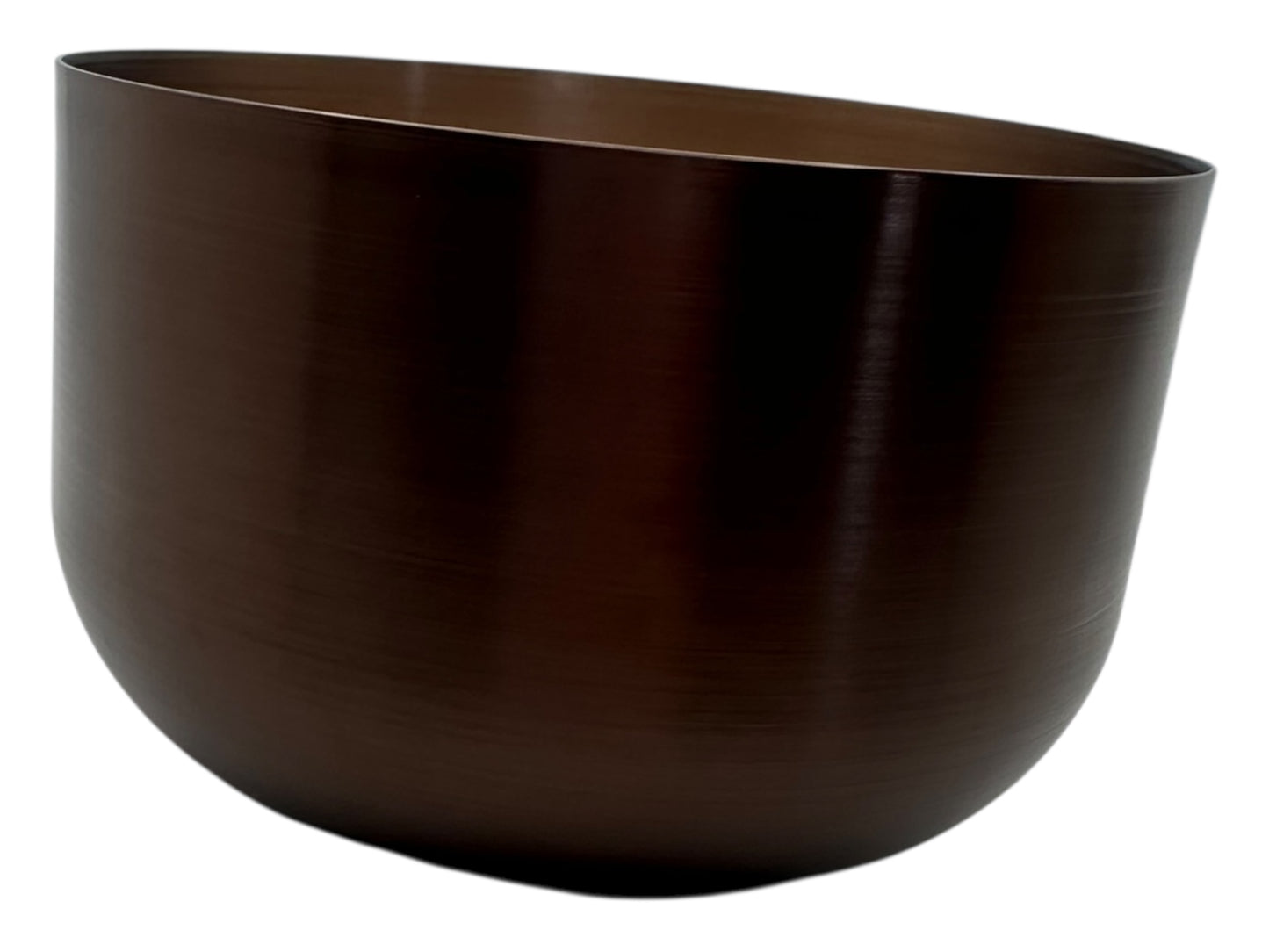A bronze candle tin on a white background.
