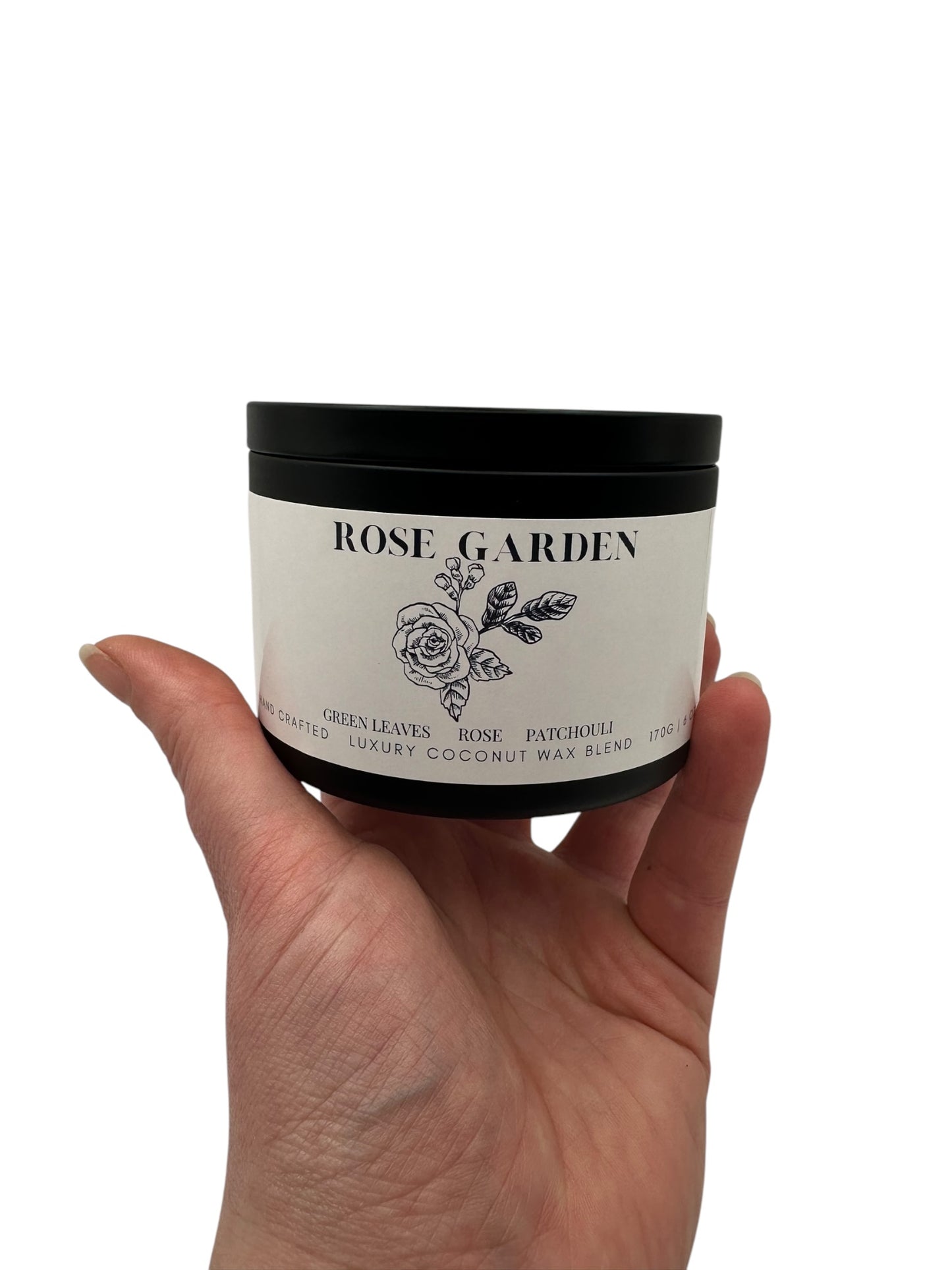 Rose Garden Travel Sized Candle Tin 6 oz Best Gift for Travel Lovers Handcrafted Luxury Coconut Blend Wax Travel Inspired Scented Candle - World Traveler Aroma