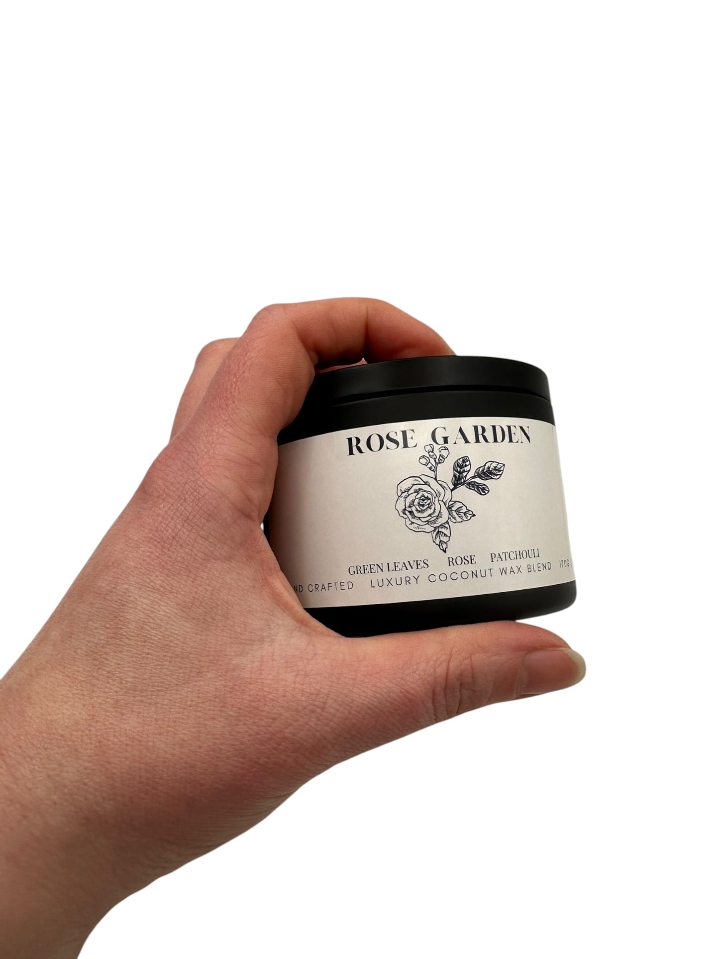 Rose Garden Travel Sized Candle Tin 6 oz Best Gift for Travel Lovers Handcrafted Luxury Coconut Blend Wax Travel Inspired Scented Candle - World Traveler Aroma