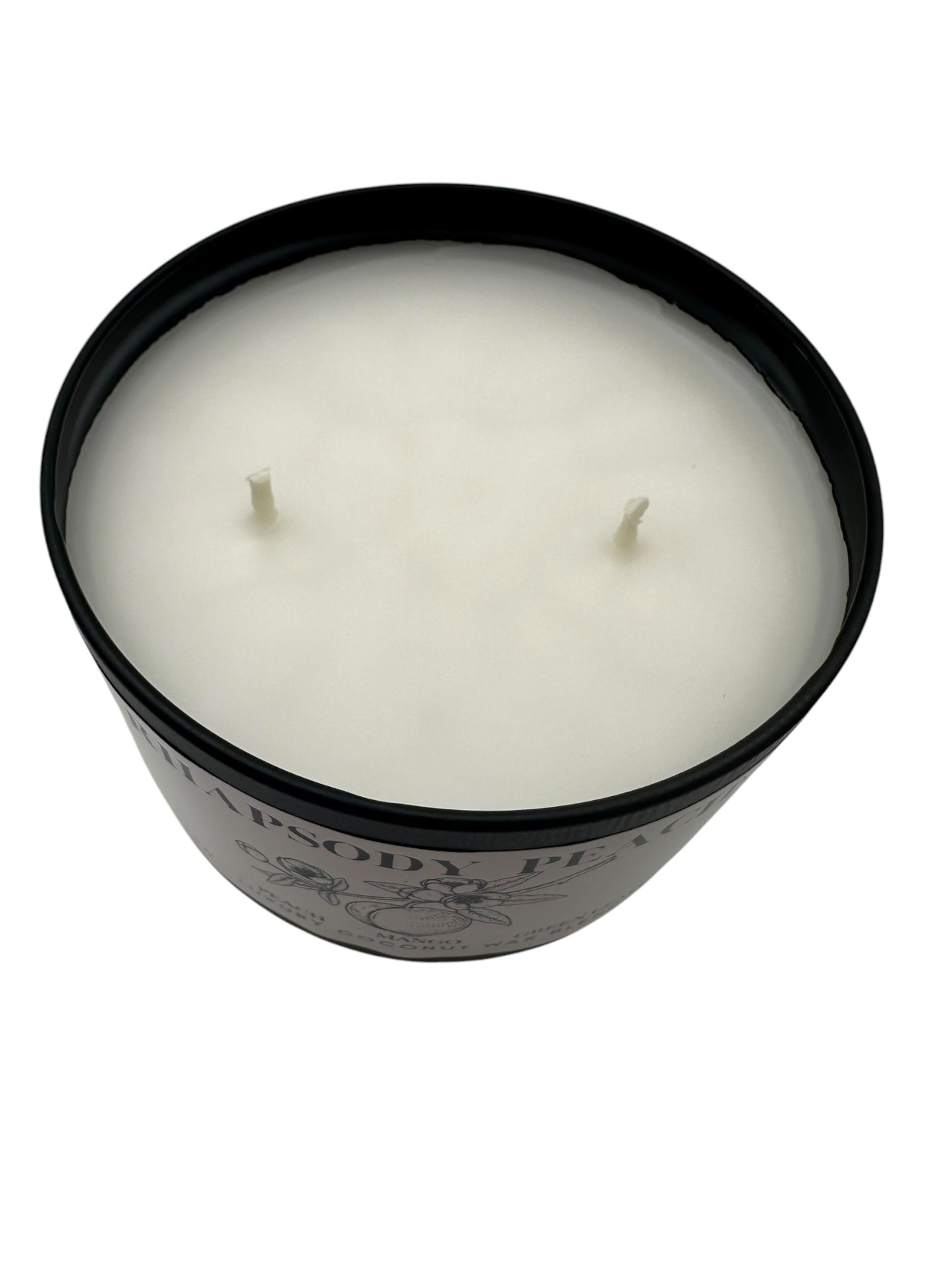 Rhapsody Peach Travel Sized Candle Tin 6 oz Best Gift for Travel Lovers Handcrafted Luxury Coconut Blend Wax Travel Inspired Scented Candle - World Traveler Aroma