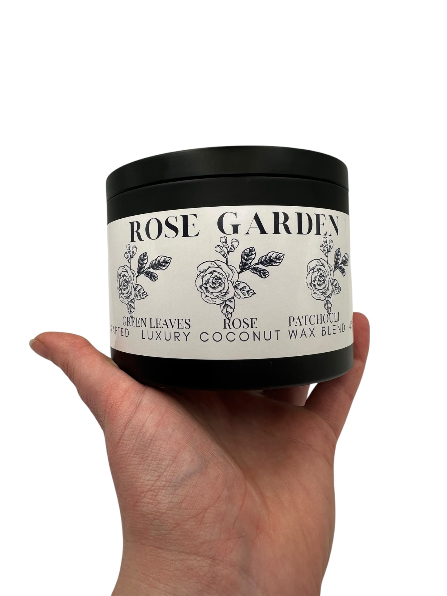 Rose Garden Travel Sized Candle Tin 16 oz Best Gift for Travel Lovers Handcrafted Luxury Coconut Blend Wax Travel Inspired Scented Candle - World Traveler Aroma