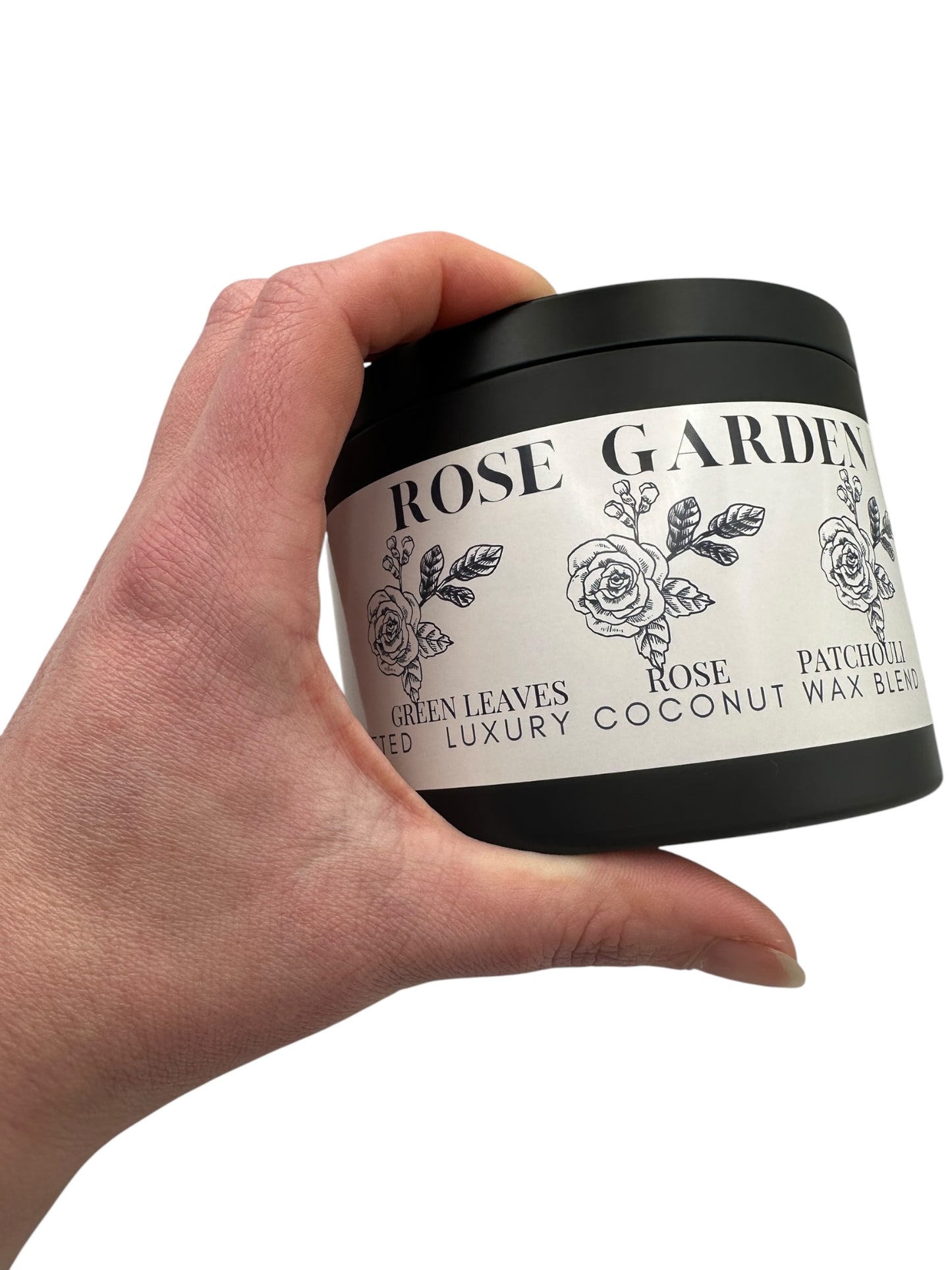 Rose Garden Travel Sized Candle Tin 16 oz Best Gift for Travel Lovers Handcrafted Luxury Coconut Blend Wax Travel Inspired Scented Candle - World Traveler Aroma