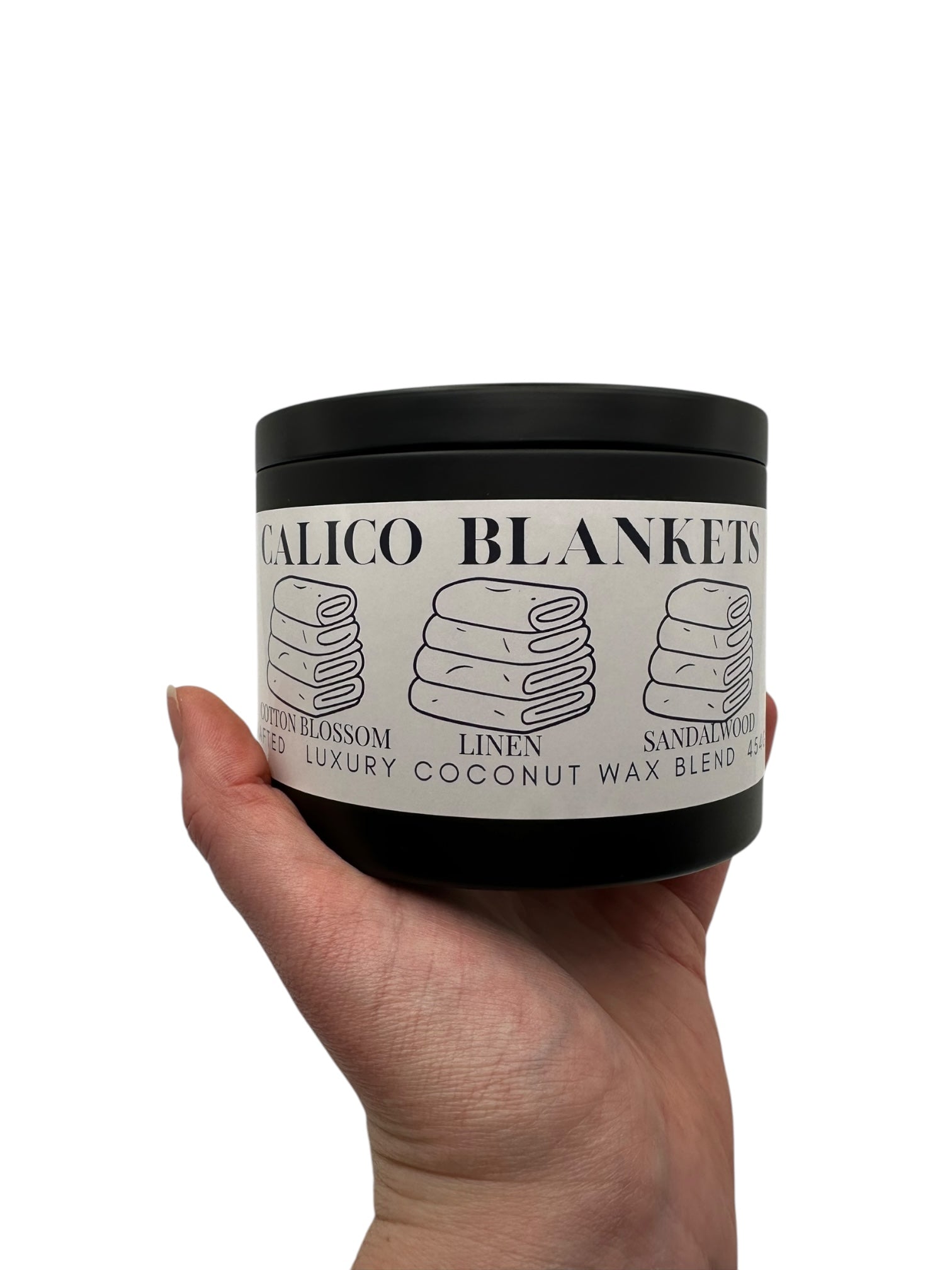 Calico Blankets Travel Sized Candle Tin 16 oz Best Gift for Travel Lovers Handcrafted Luxury Coconut Blend Wax Travel Inspired Scented Candle - World Traveler Aroma