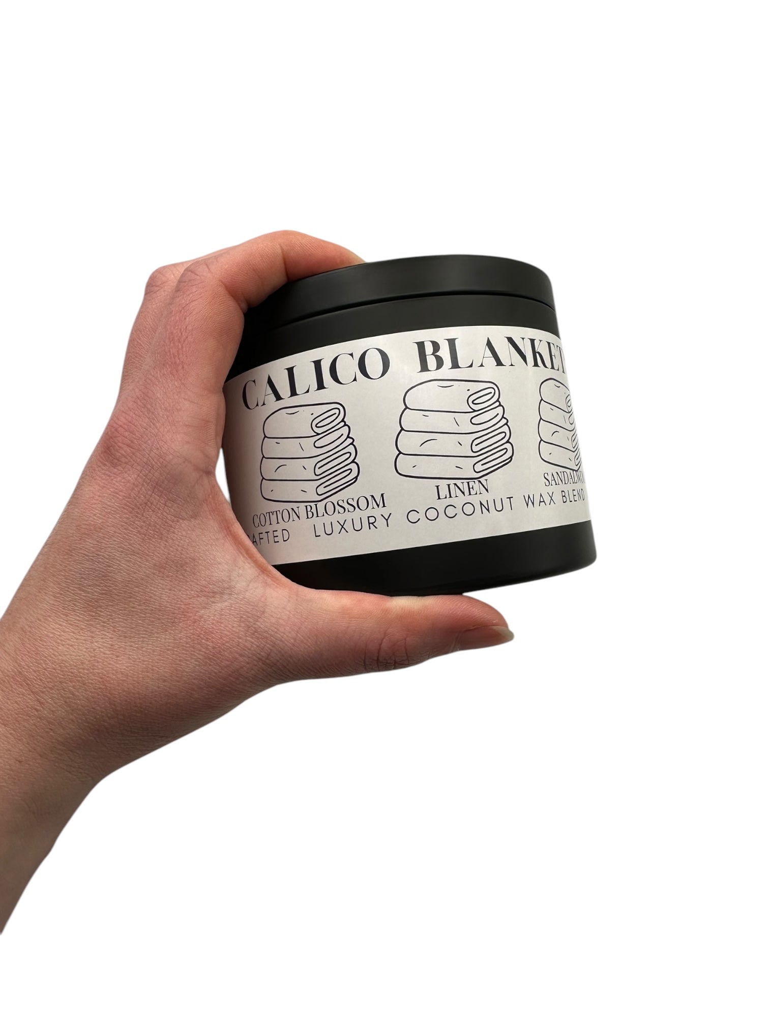 Calico Blankets Travel Sized Candle Tin 16 oz Best Gift for Travel Lovers Handcrafted Luxury Coconut Blend Wax Travel Inspired Scented Candle - World Traveler Aroma