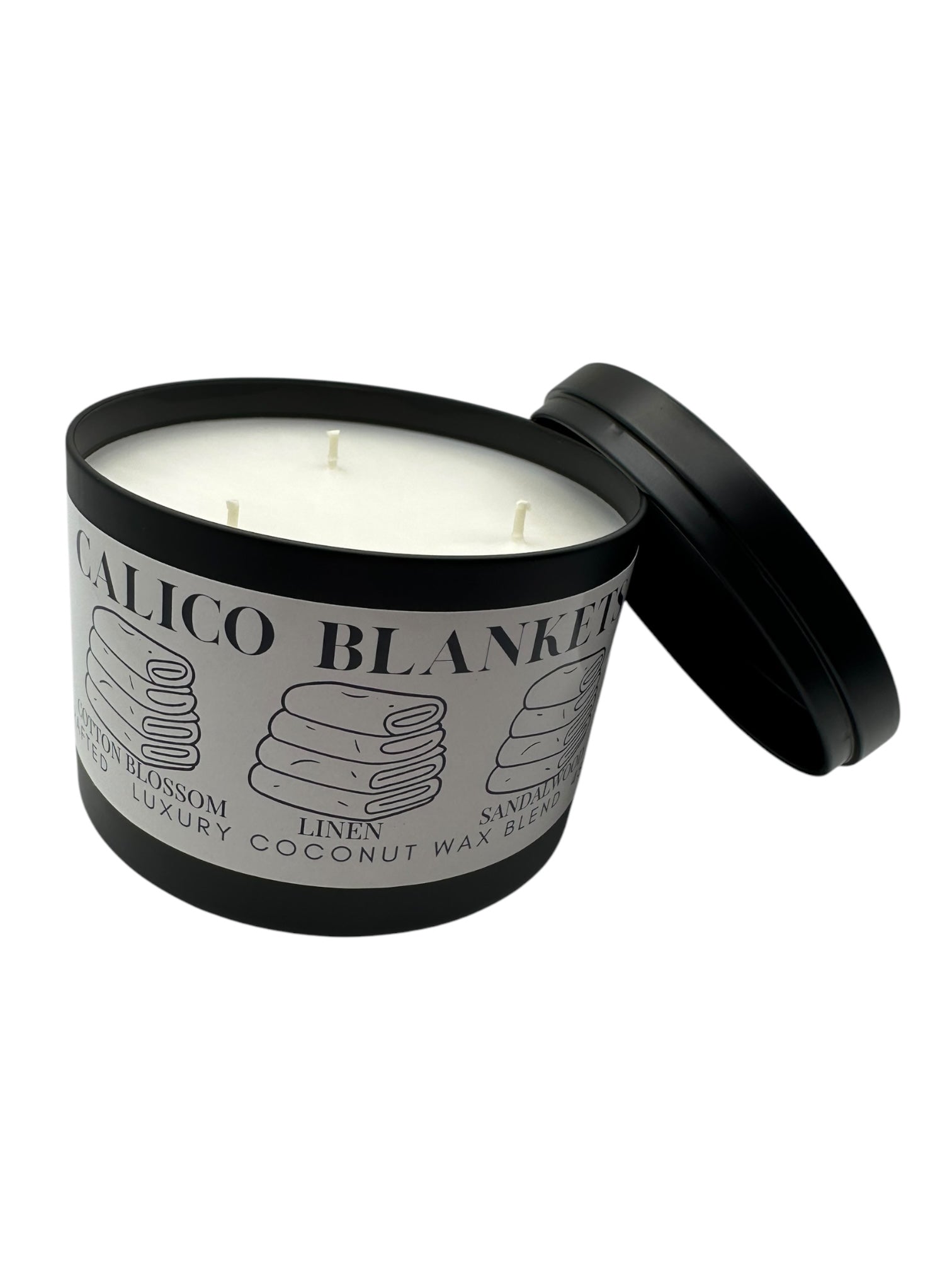 Calico Blankets Travel Sized Candle Tin 16 oz Best Gift for Travel Lovers Handcrafted Luxury Coconut Blend Wax Travel Inspired Scented Candle - World Traveler Aroma