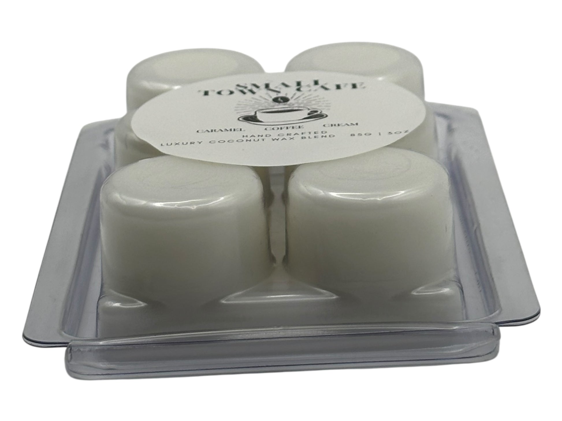 A package of wax melts  labeled 'Small Town Cafe' on a white background.