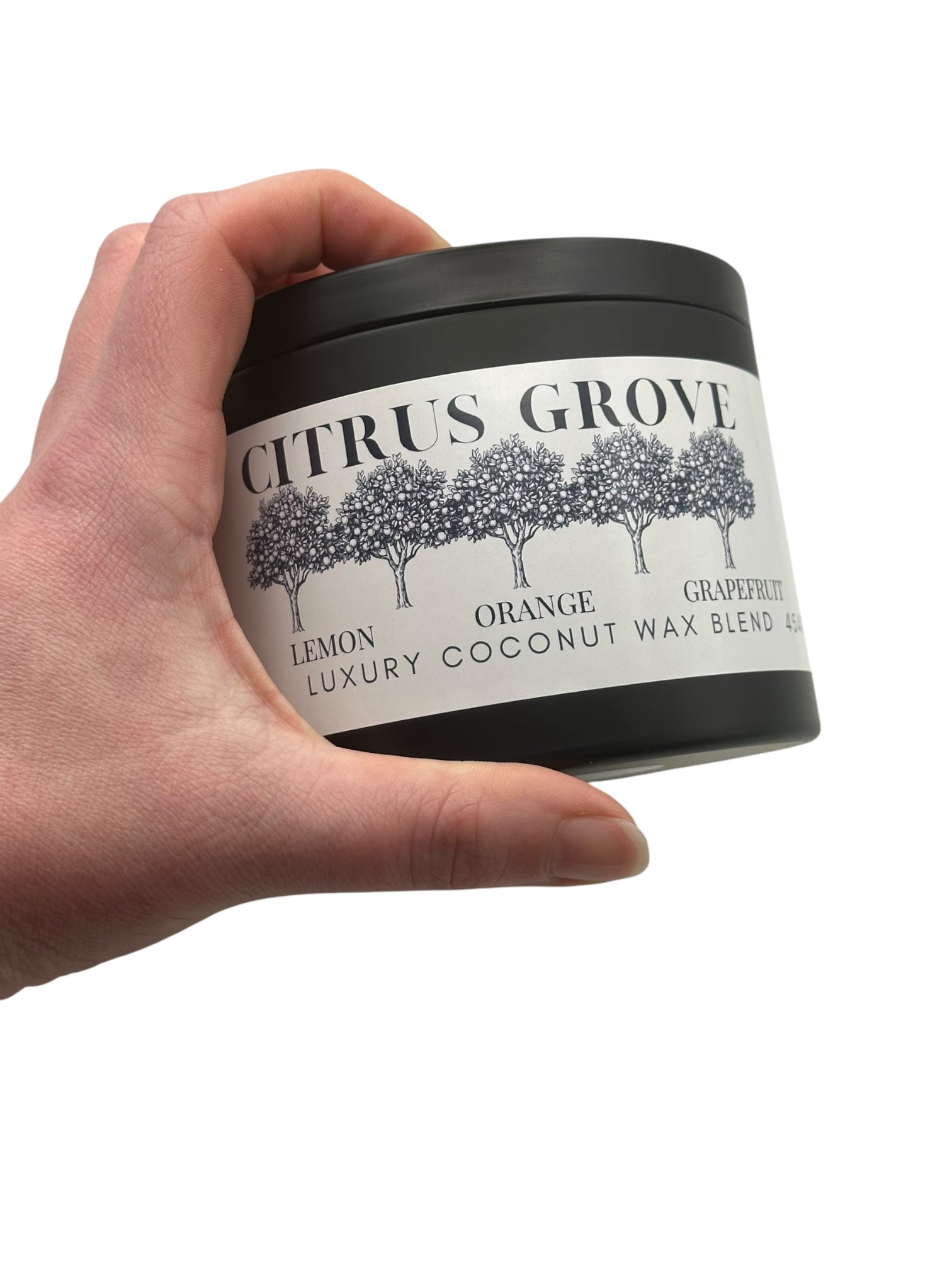 Citrus Grove Travel Sized Candle Tin 16 oz Best Gift for Travel Lovers Handcrafted Luxury Coconut Blend Wax Travel Inspired Scented Candle - World Traveler Aroma