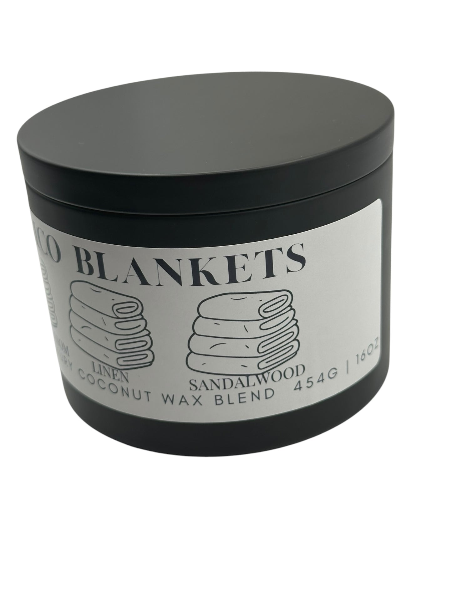 Calico Blankets Travel Sized Candle Tin 16 oz Best Gift for Travel Lovers Handcrafted Luxury Coconut Blend Wax Travel Inspired Scented Candle - World Traveler Aroma