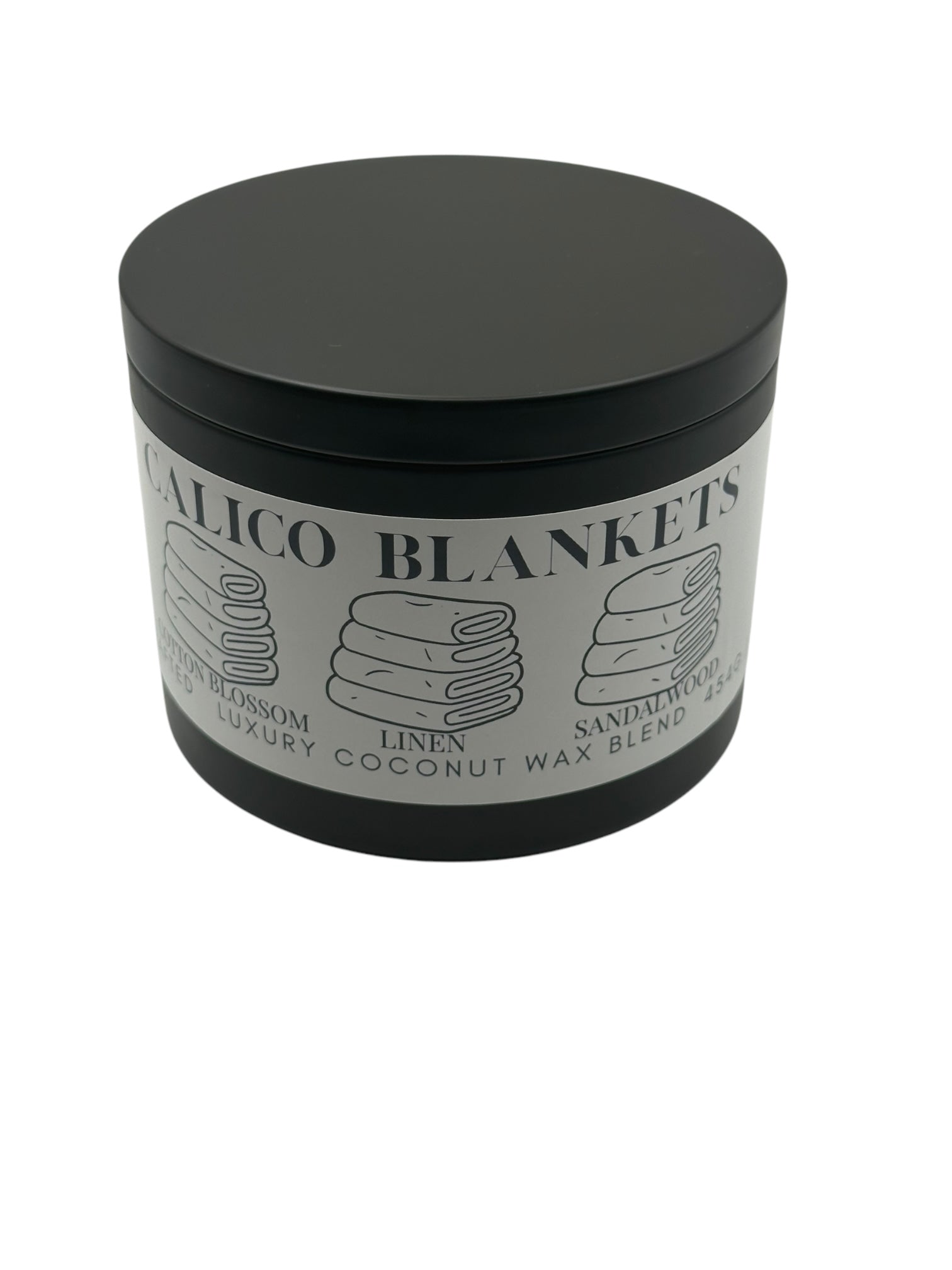 Calico Blankets Travel Sized Candle Tin 16 oz Best Gift for Travel Lovers Handcrafted Luxury Coconut Blend Wax Travel Inspired Scented Candle - World Traveler Aroma