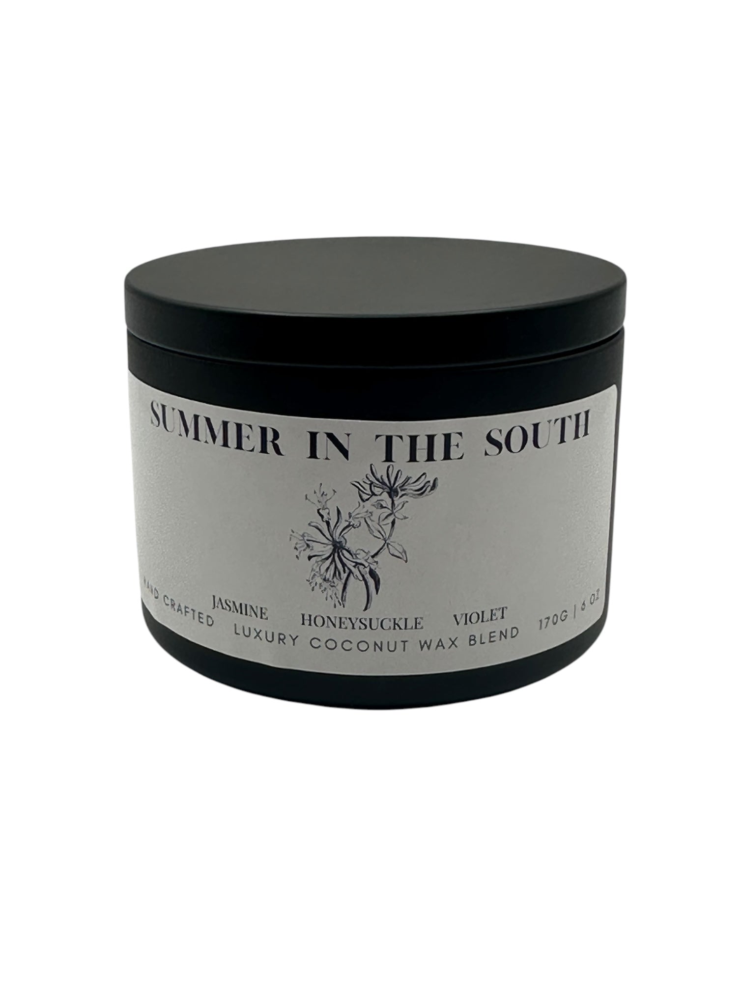 Summer in the South Travel Sized Candle Tin 6 oz Best Gift for Travel Lovers Handcrafted Luxury Coconut Blend Wax Travel  Inspired Scented Candle - World Traveler Aroma
