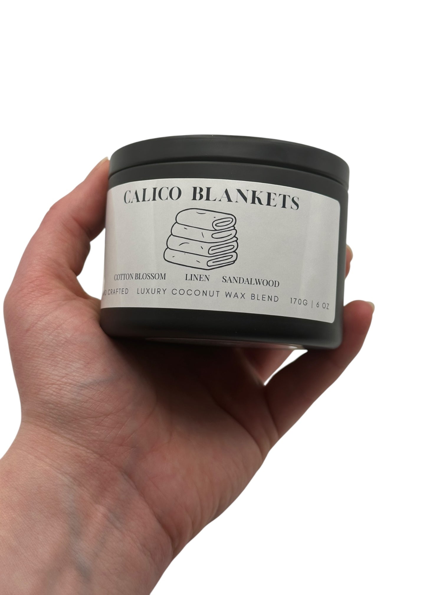 Calico Blankets Travel Sized Candle Tin 6 oz Best Gift for Travel Lovers Handcrafted Luxury Coconut Blend Wax Travel Inspired Scented Candle - World Traveler Aroma