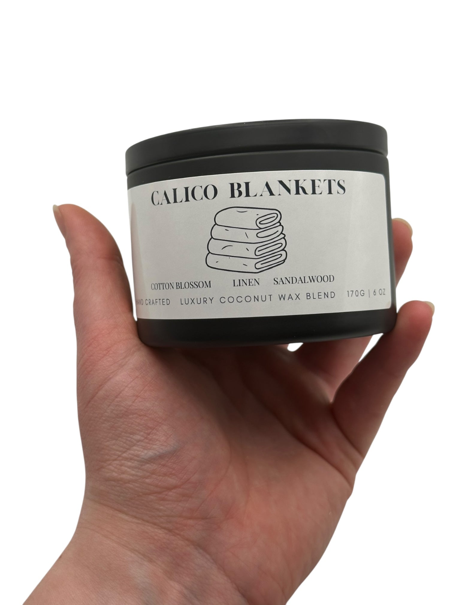 Calico Blankets Travel Sized Candle Tin 6 oz Best Gift for Travel Lovers Handcrafted Luxury Coconut Blend Wax Travel Inspired Scented Candle - World Traveler Aroma