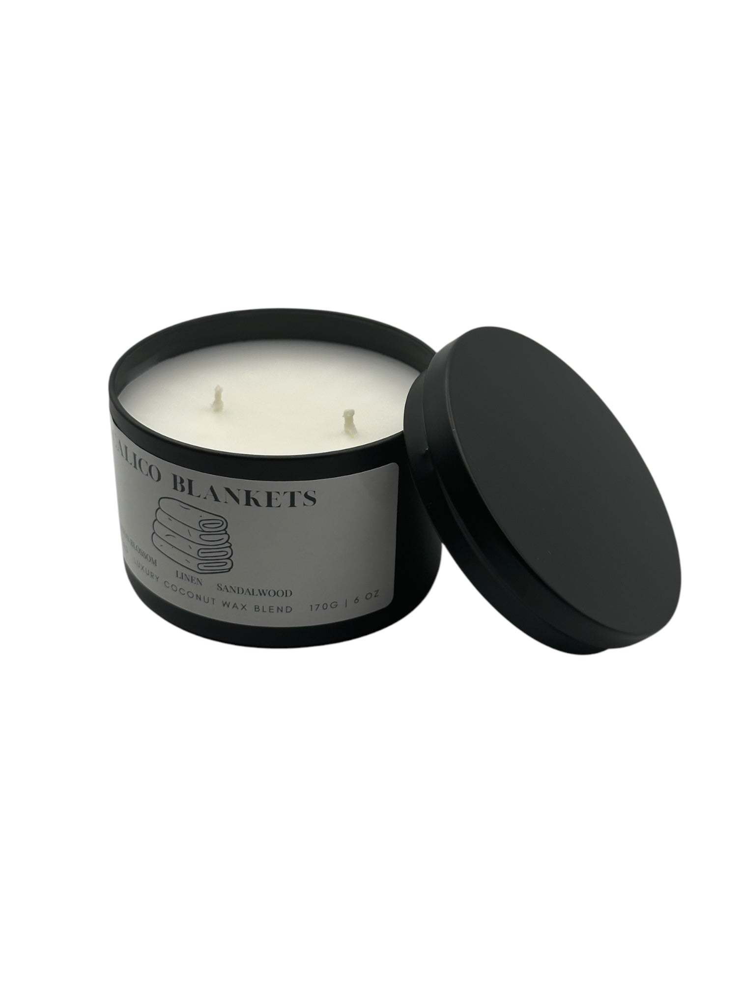 Calico Blankets Travel Sized Candle Tin 6 oz Best Gift for Travel Lovers Handcrafted Luxury Coconut Blend Wax Travel Inspired Scented Candle - World Traveler Aroma