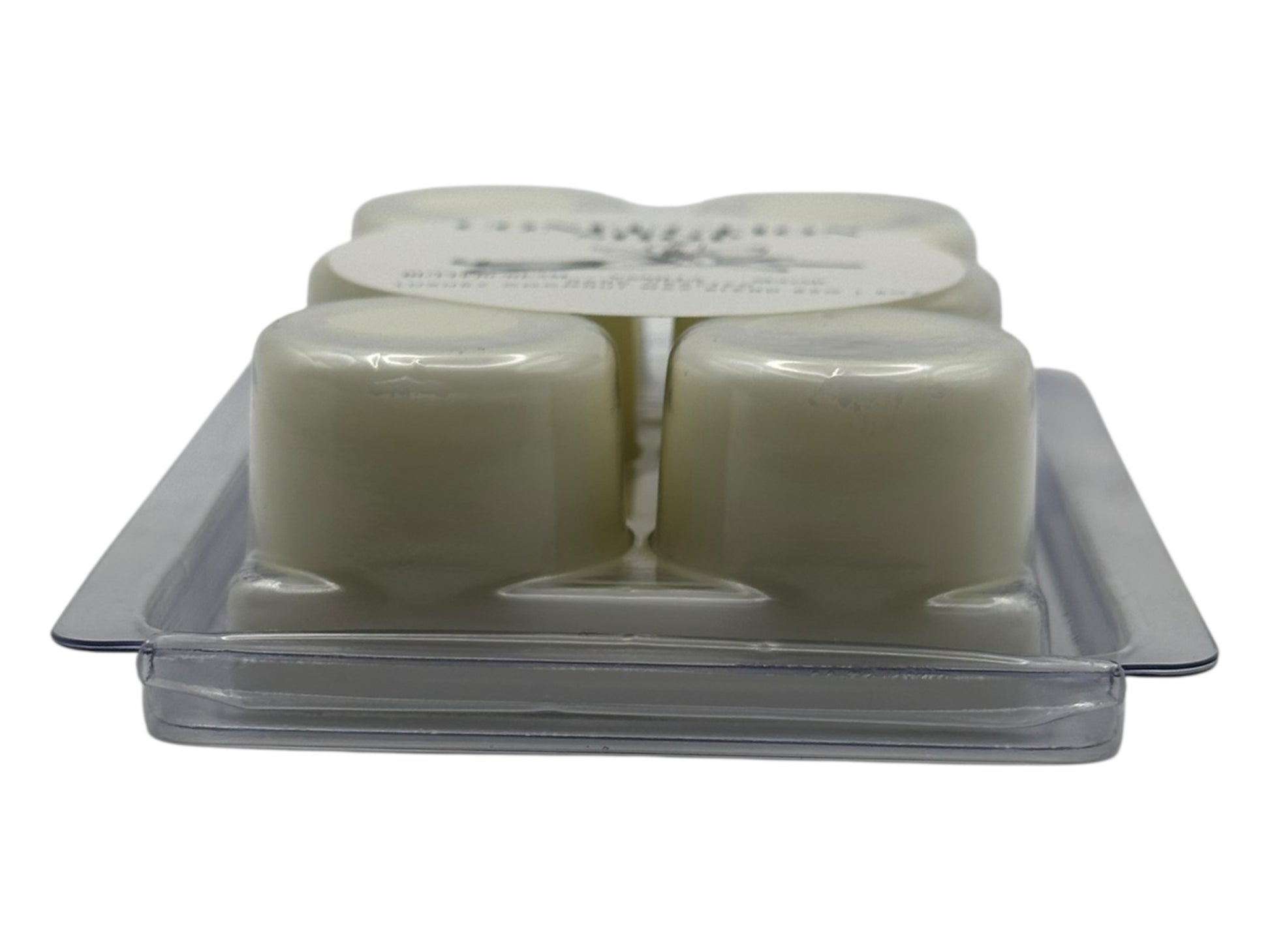 A package of wax melts in a clear plastic clamshell on a white background.