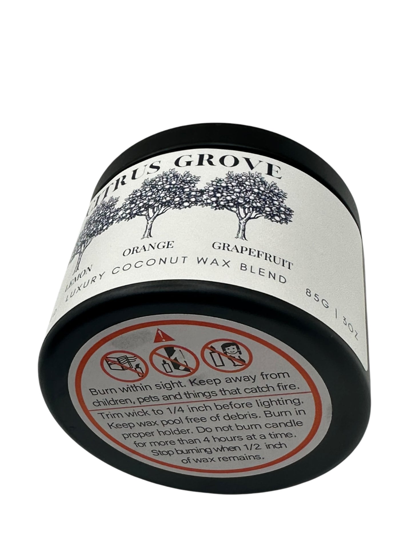 Citrus Grove Travel Sized Candle Tin 16 oz Best Gift for Travel Lovers Handcrafted Luxury Coconut Blend Wax Travel Inspired Scented Candle - World Traveler Aroma