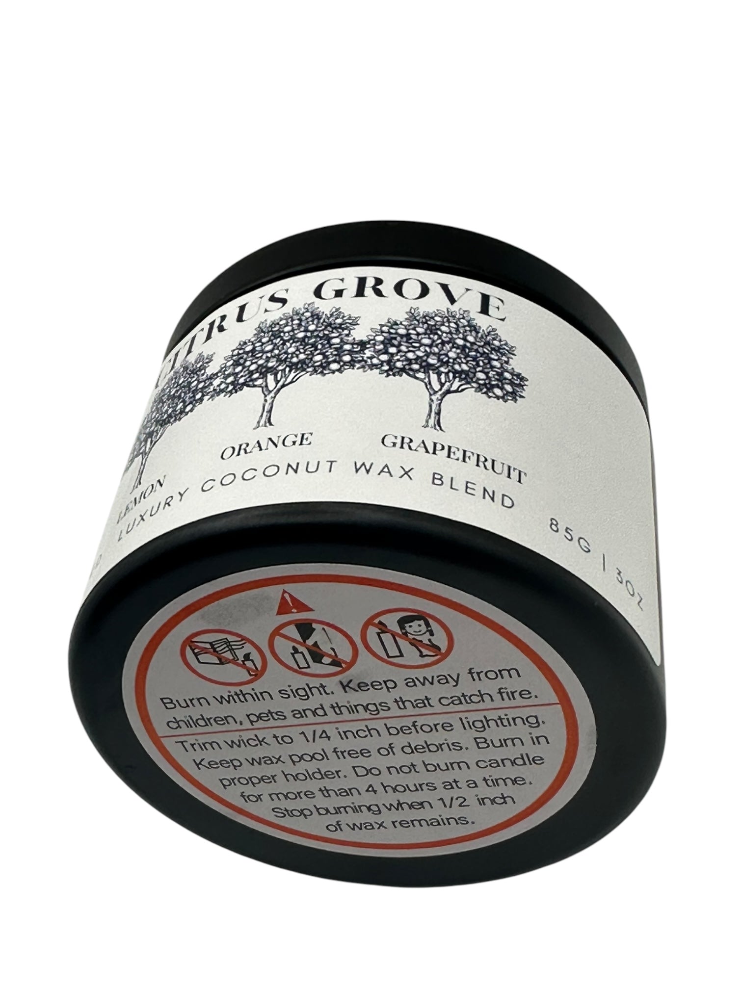 Citrus Grove Travel Sized Candle Tin 16 oz Best Gift for Travel Lovers Handcrafted Luxury Coconut Blend Wax Travel Inspired Scented Candle - World Traveler Aroma