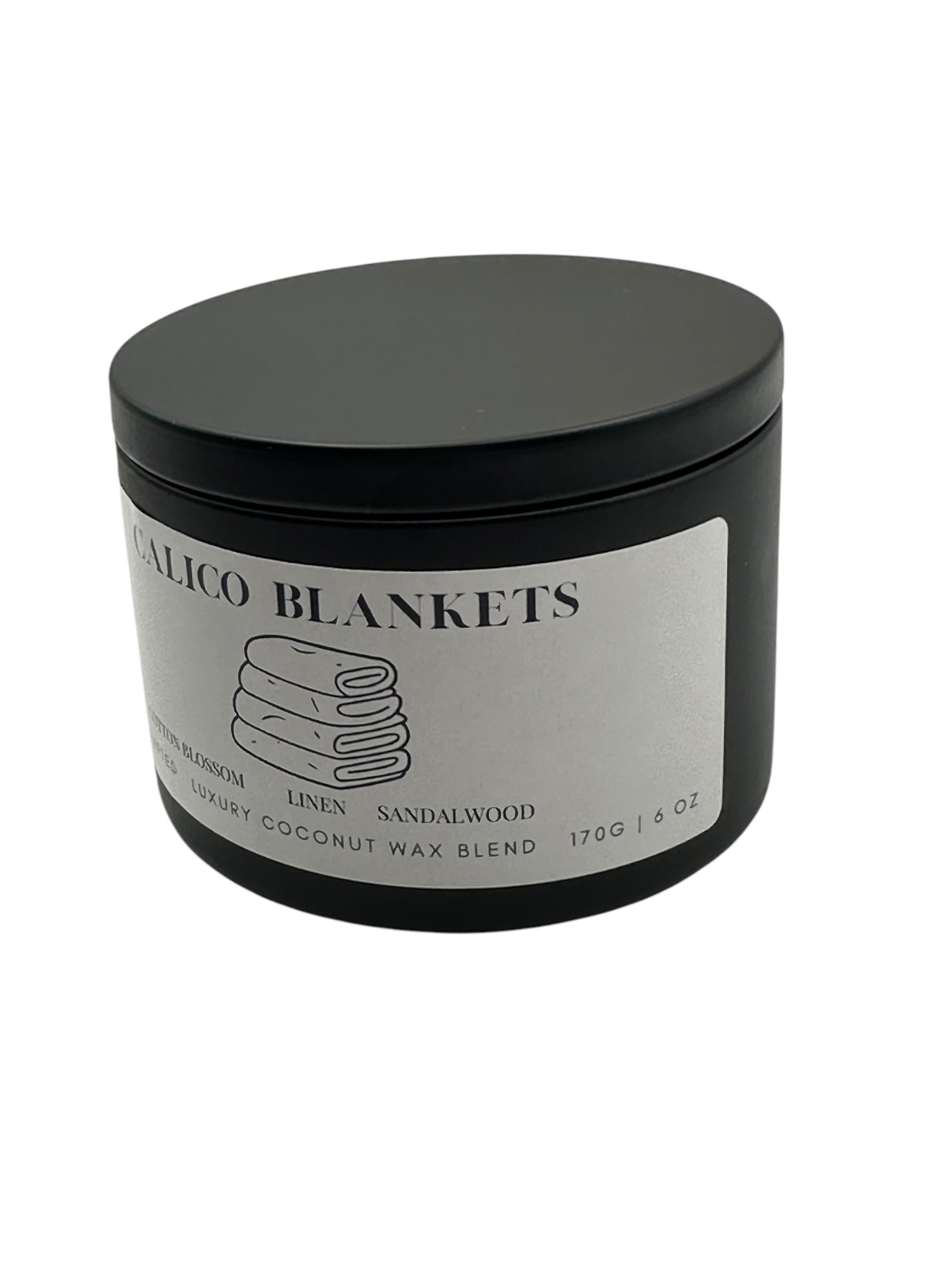 Calico Blankets Travel Sized Candle Tin 6 oz Best Gift for Travel Lovers Handcrafted Luxury Coconut Blend Wax Travel Inspired Scented Candle - World Traveler Aroma