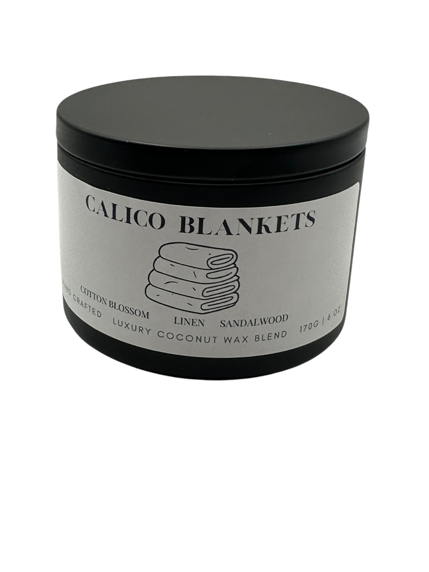 Calico Blankets Travel Sized Candle Tin 6 oz Best Gift for Travel Lovers Handcrafted Luxury Coconut Blend Wax Travel Inspired Scented Candle - World Traveler Aroma