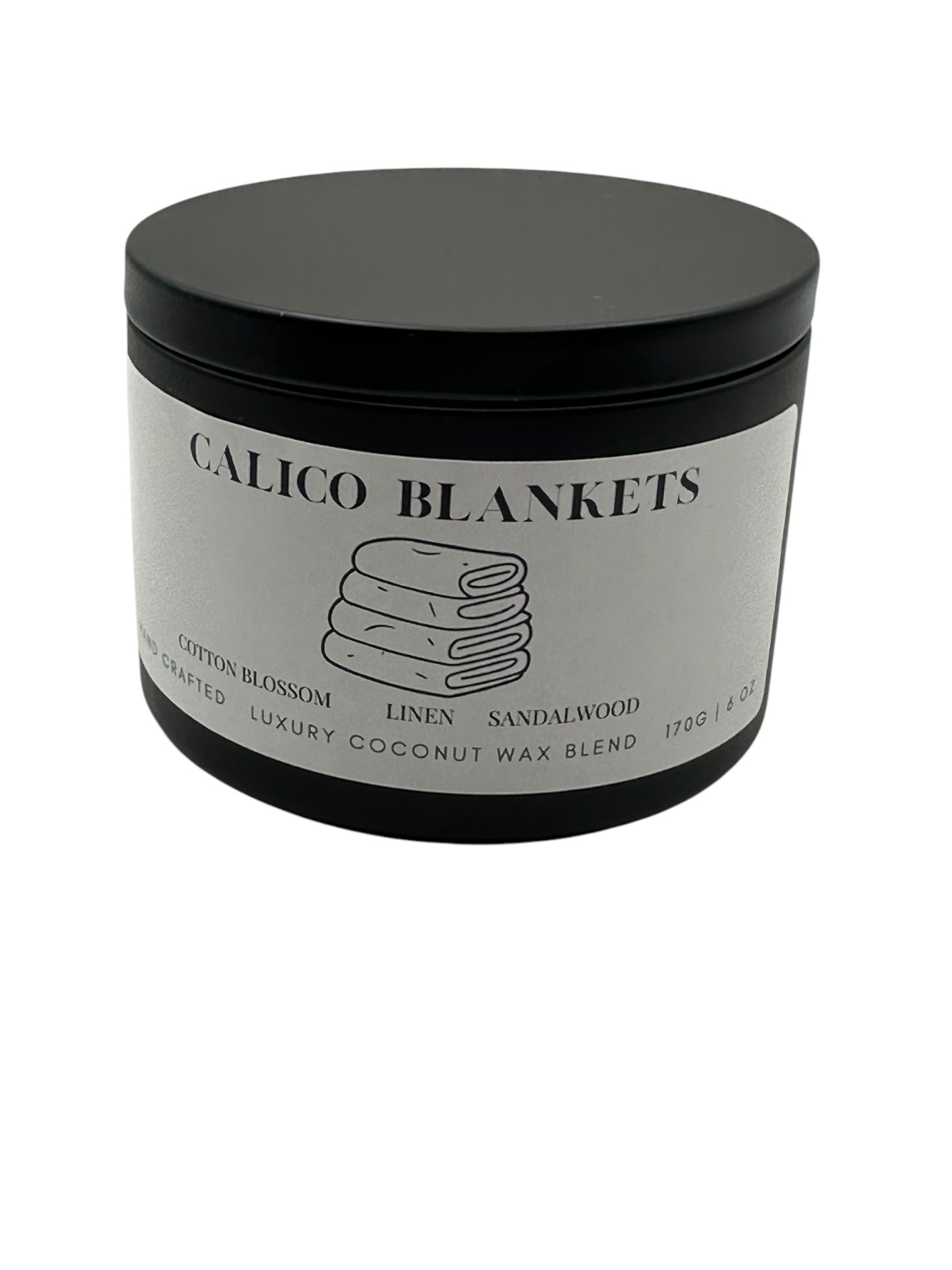 Calico Blankets Travel Sized Candle Tin 6 oz Best Gift for Travel Lovers Handcrafted Luxury Coconut Blend Wax Travel Inspired Scented Candle - World Traveler Aroma