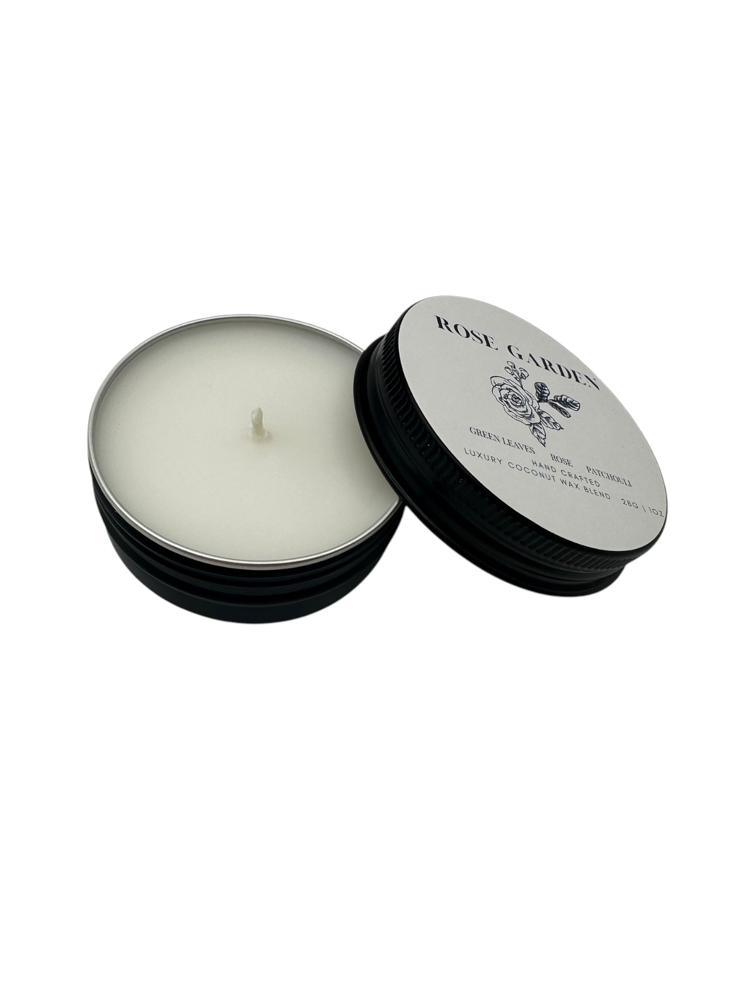 Rose Garden Travel Sized Candle Tin 1 oz Best Gift for Travel Lovers Handcrafted Luxury Coconut Blend Wax Travel Inspired Scented Candle - World Traveler Aroma