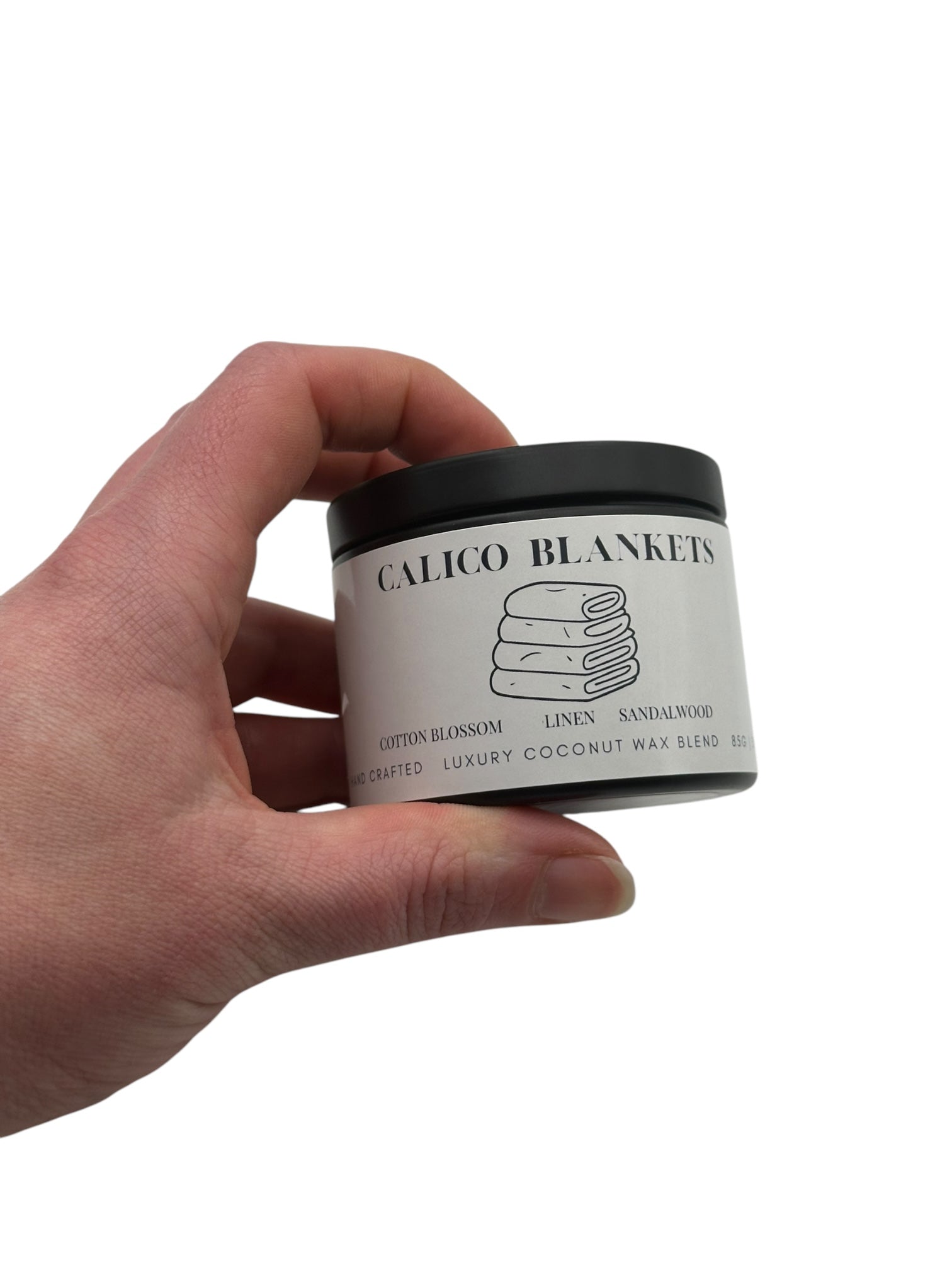 Calico Blankets Travel Sized Candle Tin 3 oz Best Gift for Travel Lovers Handcrafted Luxury Coconut Blend Wax Travel Inspired Scented Candle - World Traveler Aroma