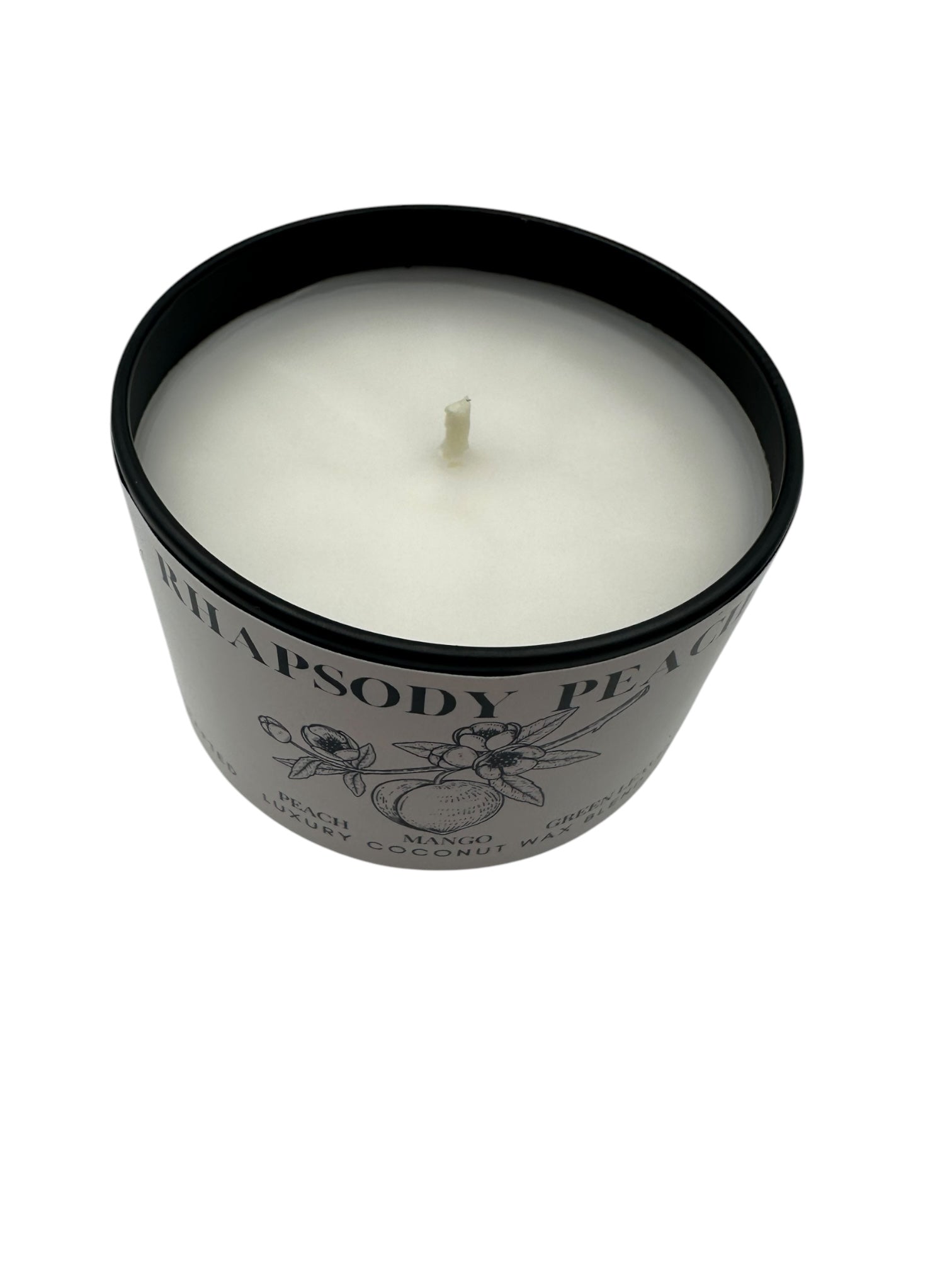 Rhapsody Peach Travel Sized Candle Tin 3 oz Best Gift for Travel Lovers Handcrafted Luxury Coconut Blend Wax Travel Inspired Scented Candle - World Traveler Aroma