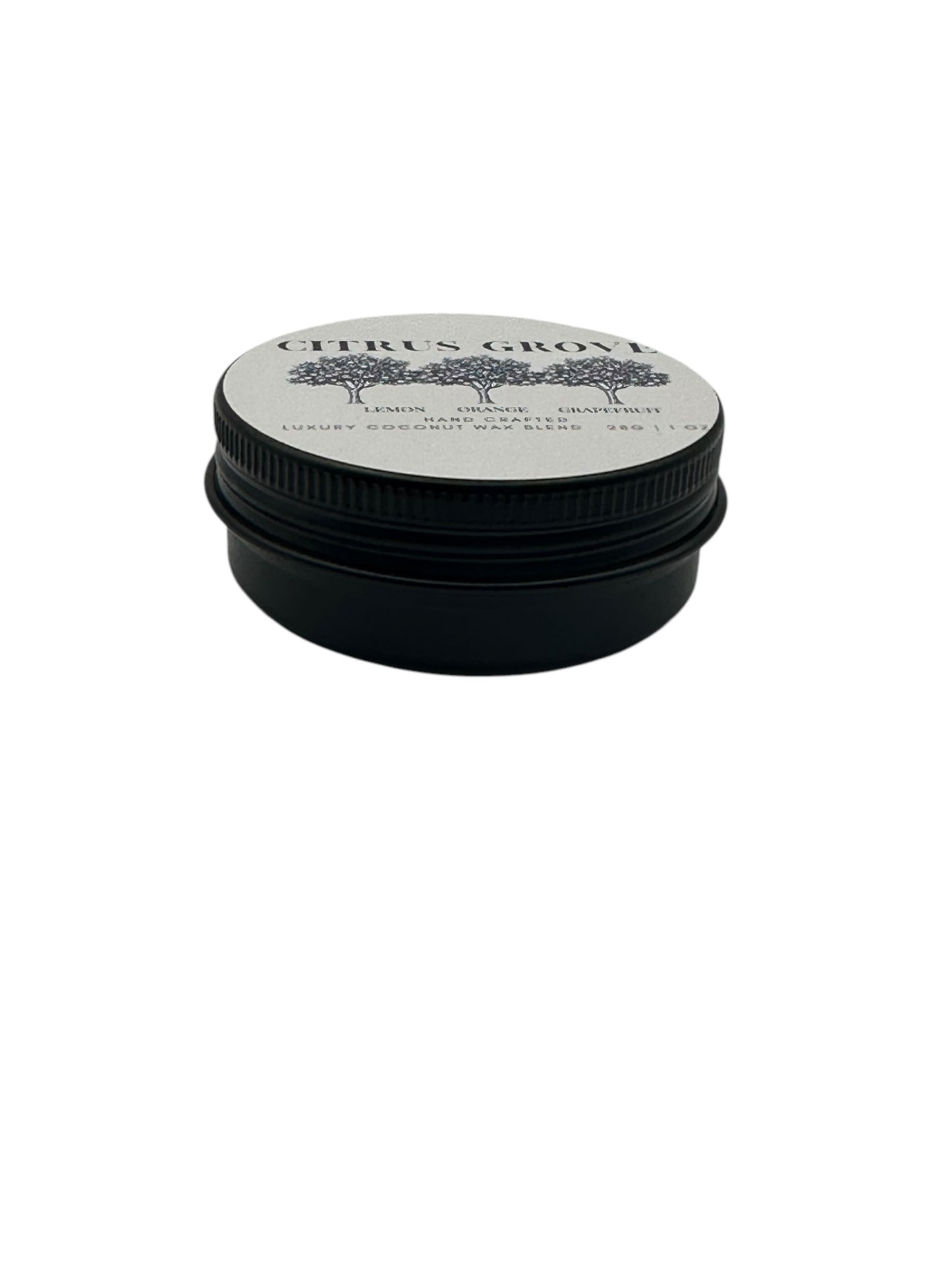 Citrus Grove Travel Sized Candle Tin 1 oz Best Gift for Travel Lovers Handcrafted Luxury Coconut Blend Wax Travel Inspired Scented Candle - World Traveler Aroma