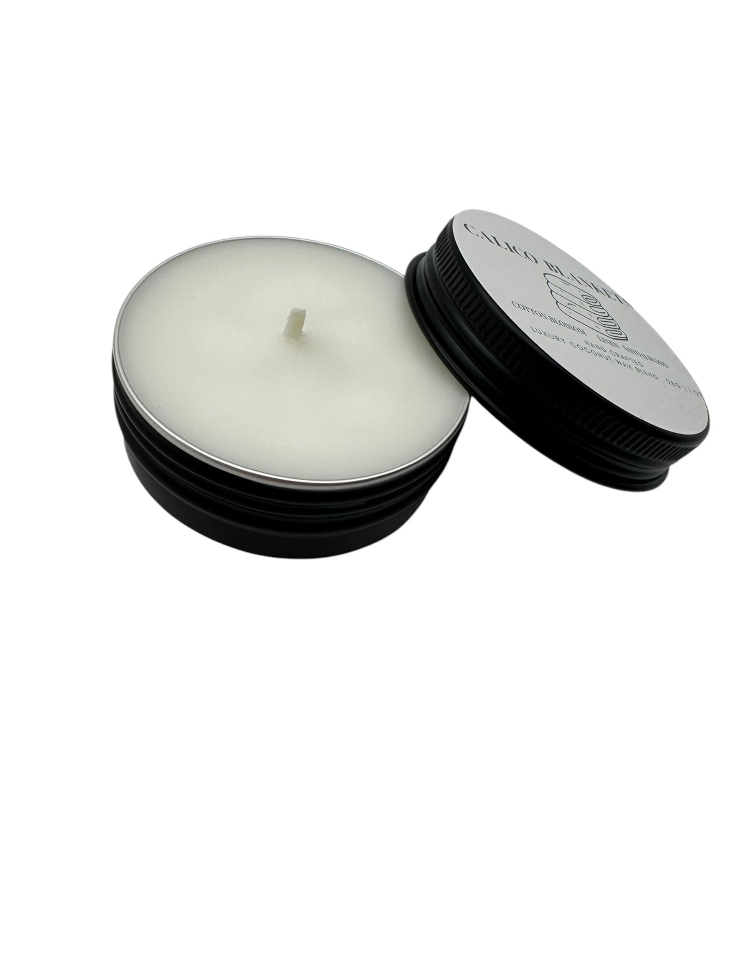 Calico Blankets Travel Sized Candle Tin 1 oz Best Gift for Travel Lovers Handcrafted Luxury Coconut Blend Wax Travel Inspired Scented Candle - World Traveler Aroma