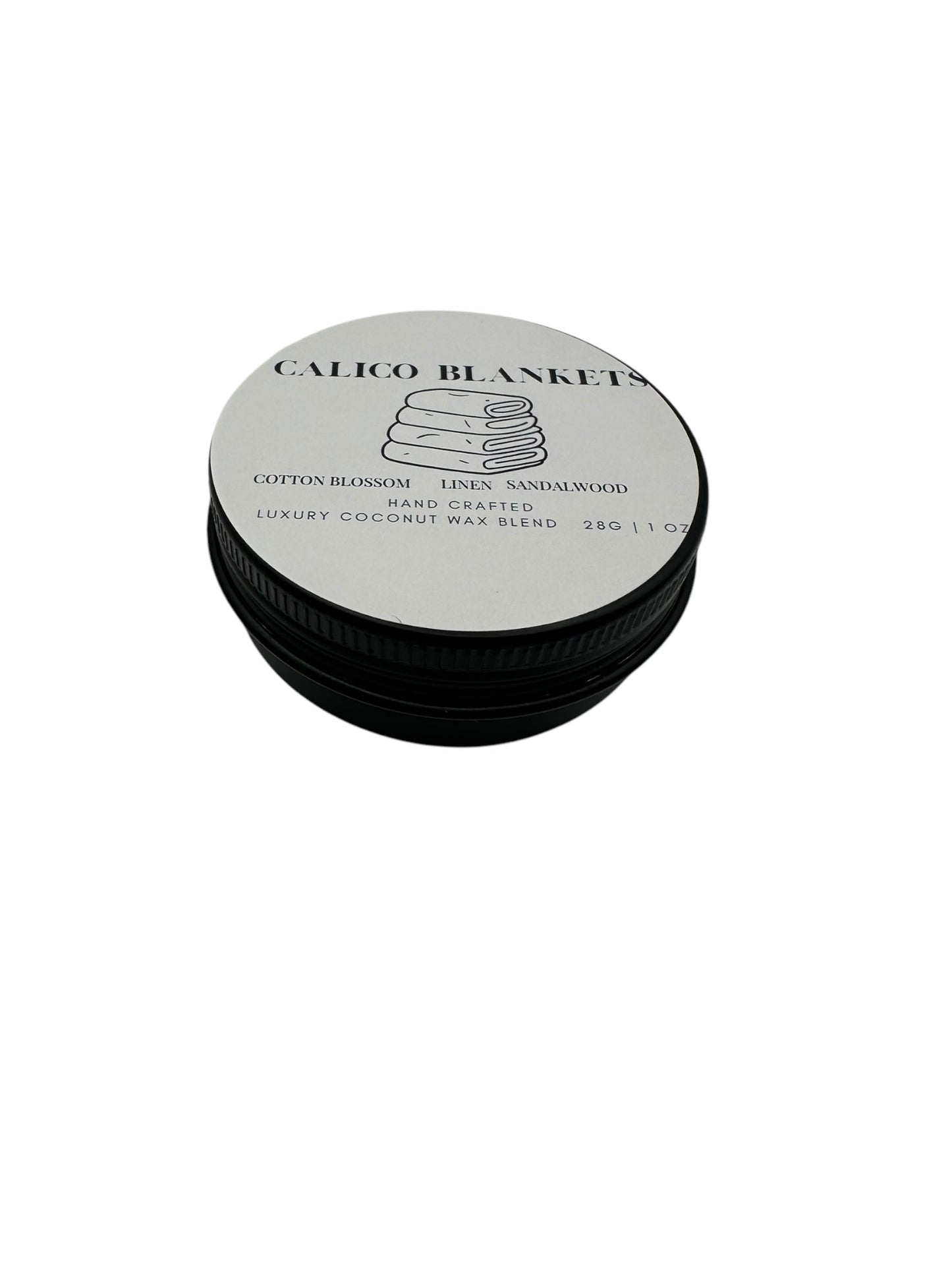 Calico Blankets Travel Sized Candle Tin 1 oz Best Gift for Travel Lovers Handcrafted Luxury Coconut Blend Wax Travel Inspired Scented Candle - World Traveler Aroma