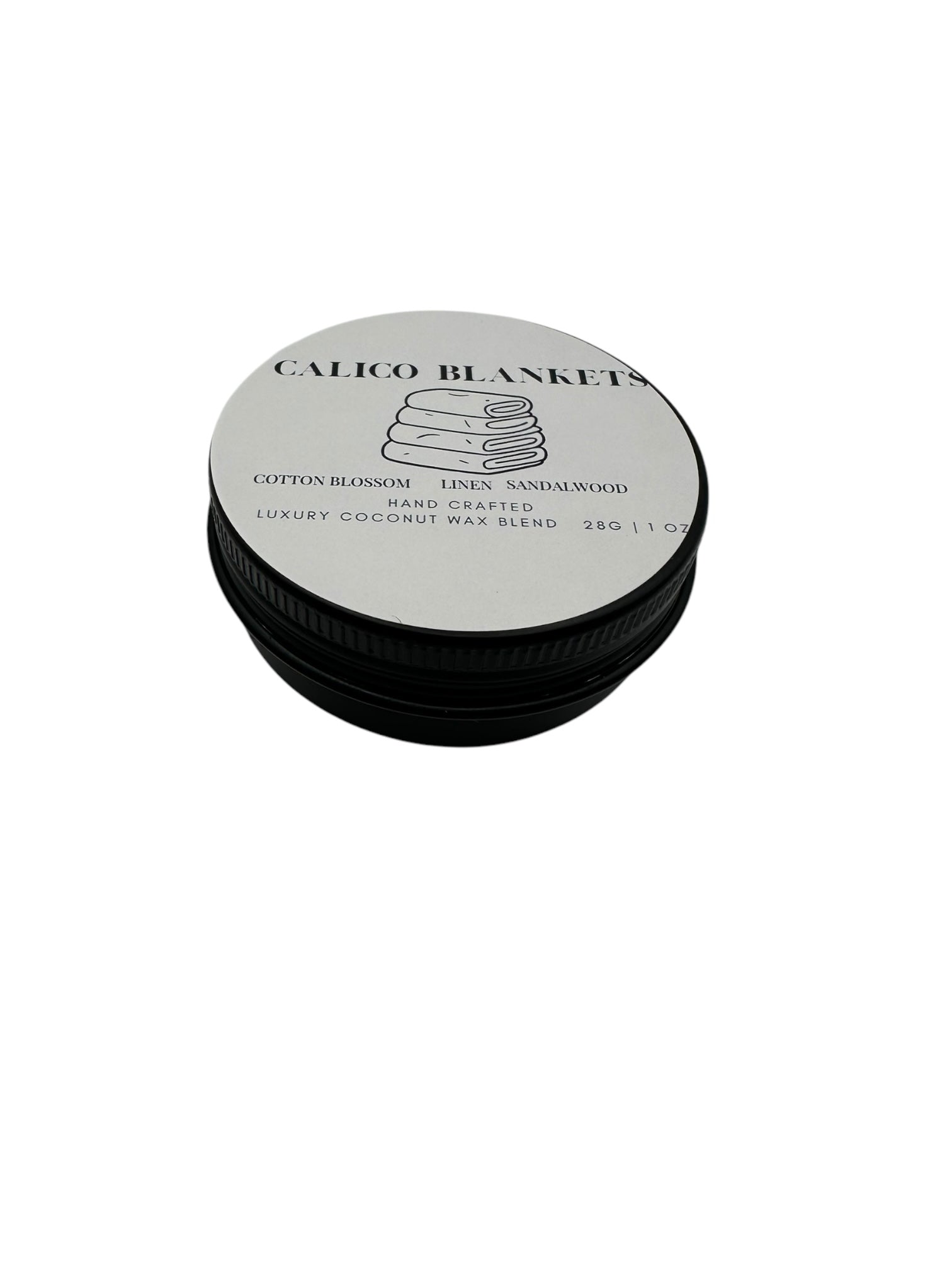 Calico Blankets Travel Sized Candle Tin 1 oz Best Gift for Travel Lovers Handcrafted Luxury Coconut Blend Wax Travel Inspired Scented Candle - World Traveler Aroma