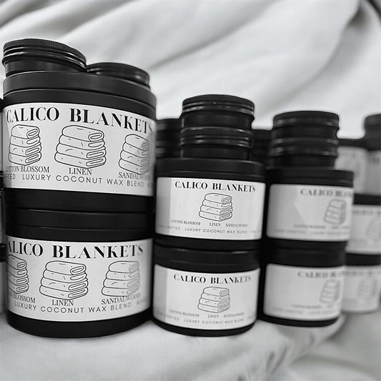 Calico Blankets Travel Sized Candle Tin 1 oz Best Gift for Travel Lovers Handcrafted Luxury Coconut Blend Wax Travel Inspired Scented Candle - World Traveler Aroma