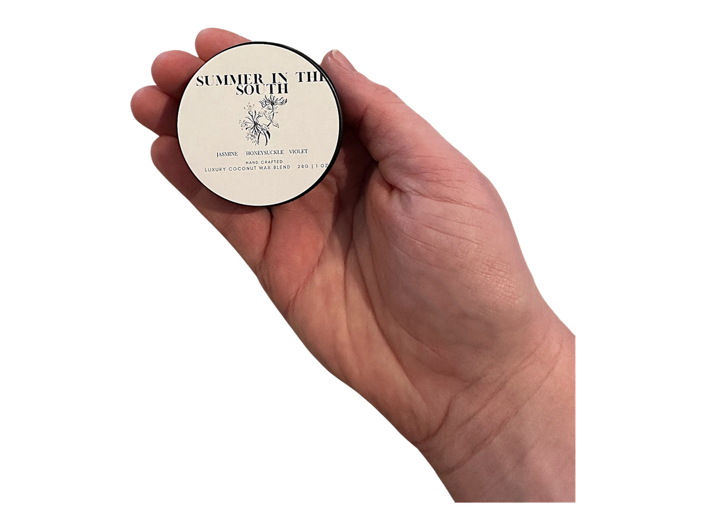 Summer in the South Travel Sized Candle Tin 1 oz  Best Gift for Travel Lovers Handcrafted Luxury Coconut Blend Wax Travel  Inspired Scented Candle - World Traveler Aroma