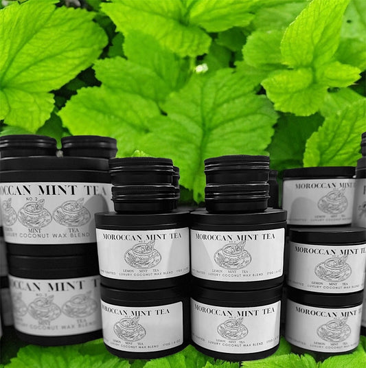 Moroccan Mint Tea Travel Sized Candle Tin 16 oz Best Gift for Travel Lovers Handcrafted Luxury Coconut Blend Wax Travel Inspired Scented Candle - World Traveler Aroma