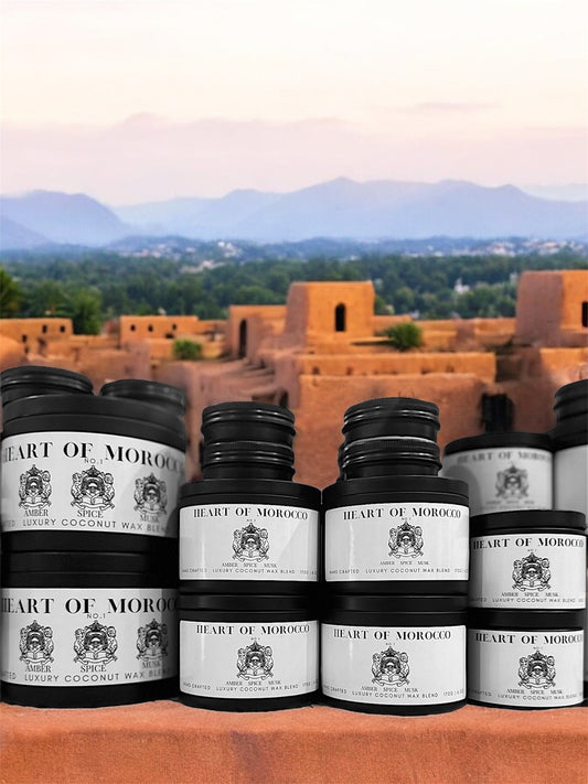 Heart of Morocco Travel Sized Candle Tin 1 oz Best Gift for Travel Lovers Handcrafted Luxury Coconut Blend Wax Travel Inspired Scented Candle - World Traveler Aroma