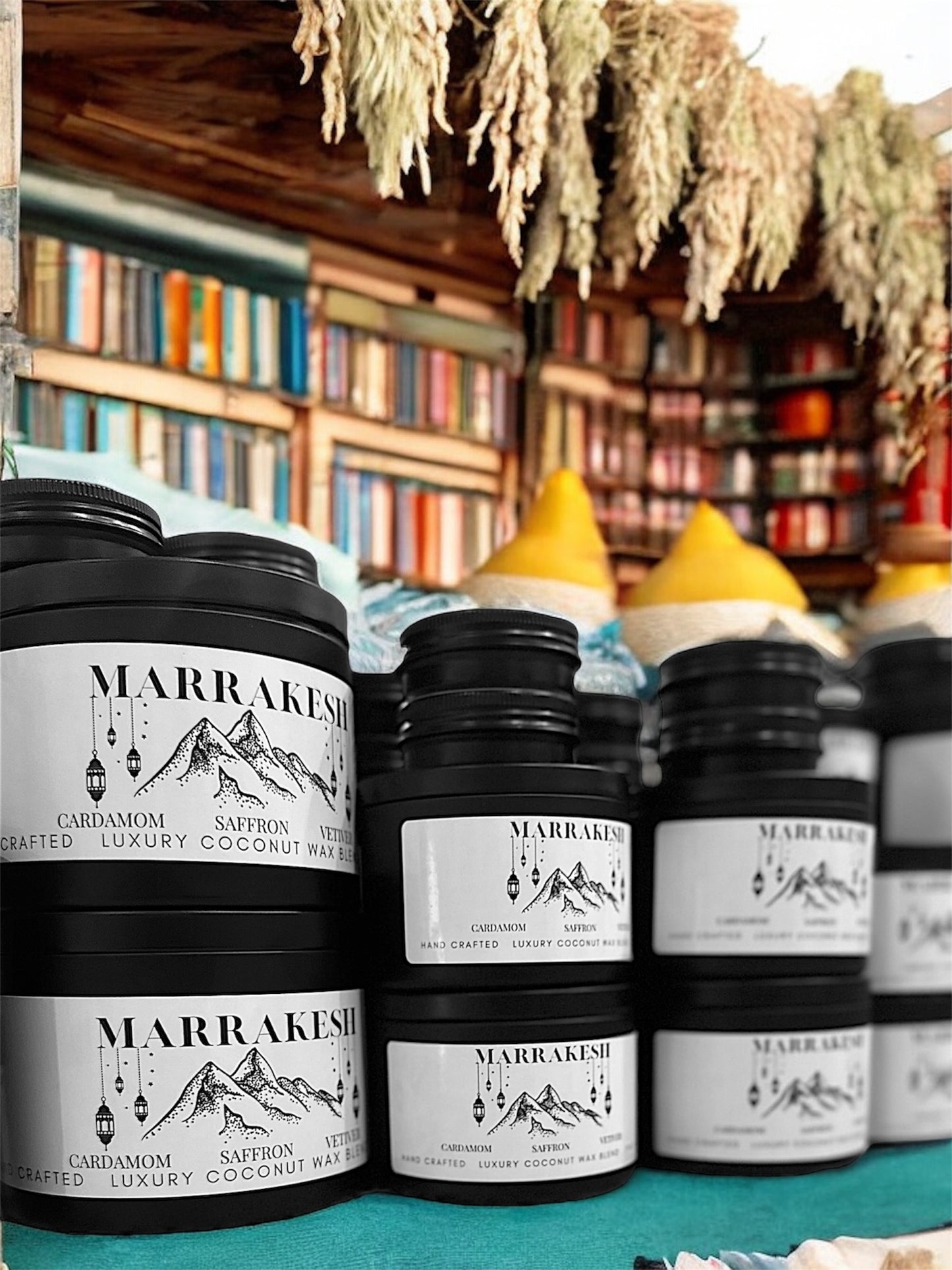 Marrakesh Travel Sized Candle Tin 16 oz Best Gift for Travel Lovers Handcrafted Luxury Coconut Blend Wax Travel Inspired Scented Candle - World Traveler Aroma